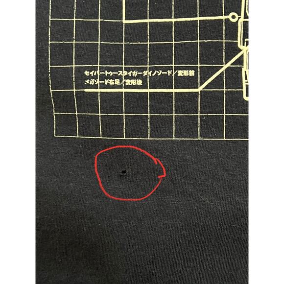 Power Rangers Megazord Blueprint T-Shirt – Navy Blue – Size Large - Picture 8 of 11